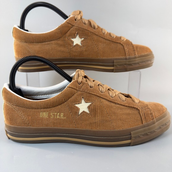 Converse Shoes - Converse Chuck Taylor One Star Corduroy Womens 8 Sneaker Brown Gum Lace Low Shoe